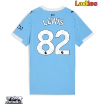 Manchester City Rico Lewis #82 Replica Home Shirt Ladies 2025-26 Short Sleeve